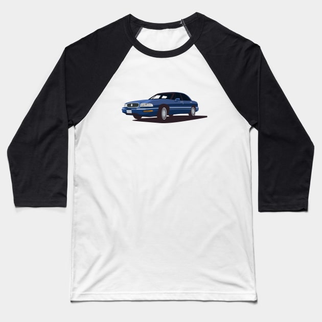 Blue Buick LeSabre Baseball T-Shirt by TheArchitectsGarage